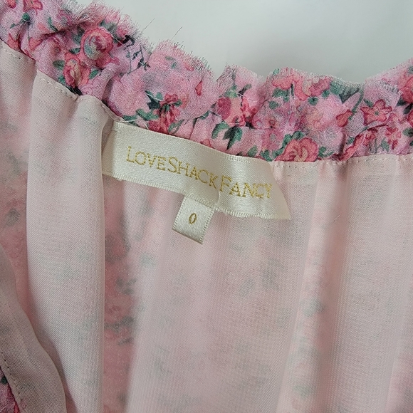 Loveshackfancy Evelyn Silk Maxi Dress Multi Floral Size 0 - Picture 6 of 10
